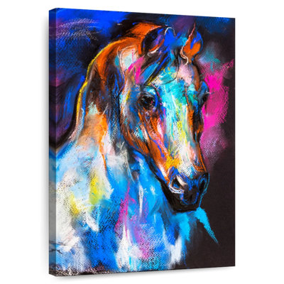 Brampt cheval abstrait coloré