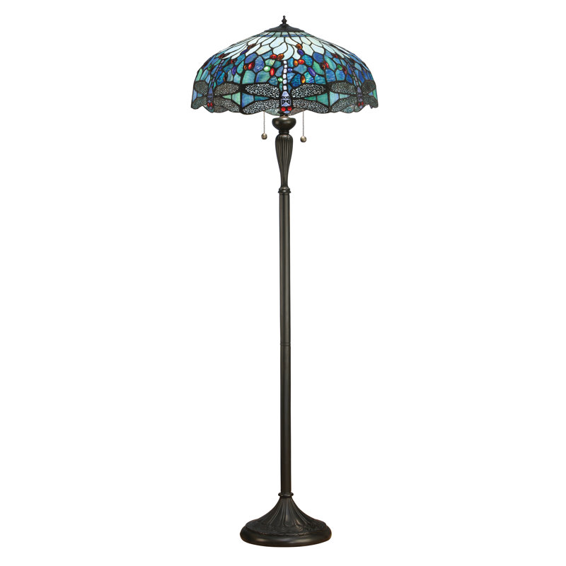 Paturi 156cm Traditional Floor Lamp, Blue
