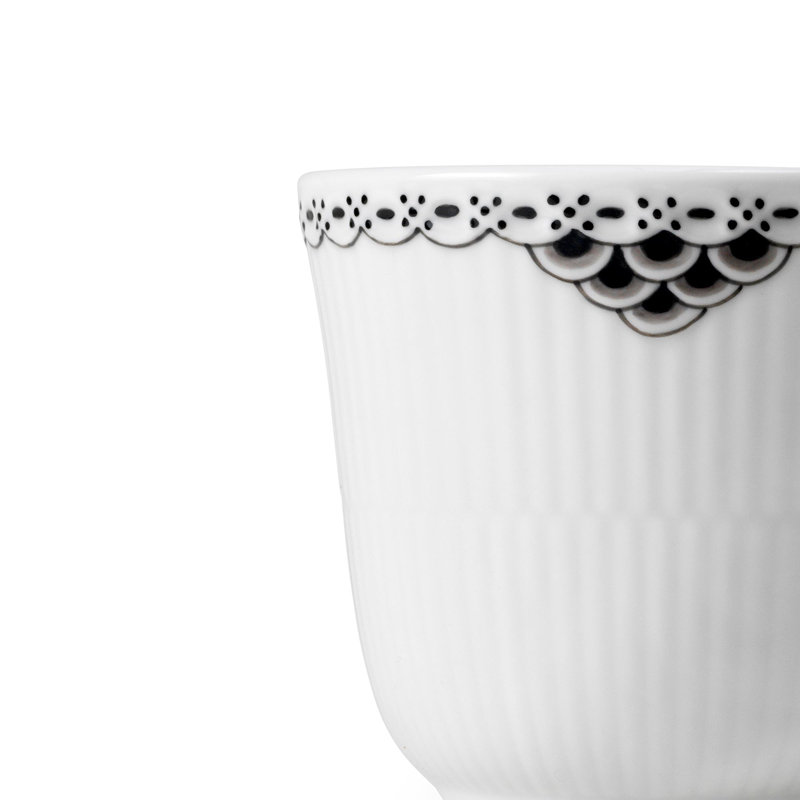 Black Lace Porcelain Teacup