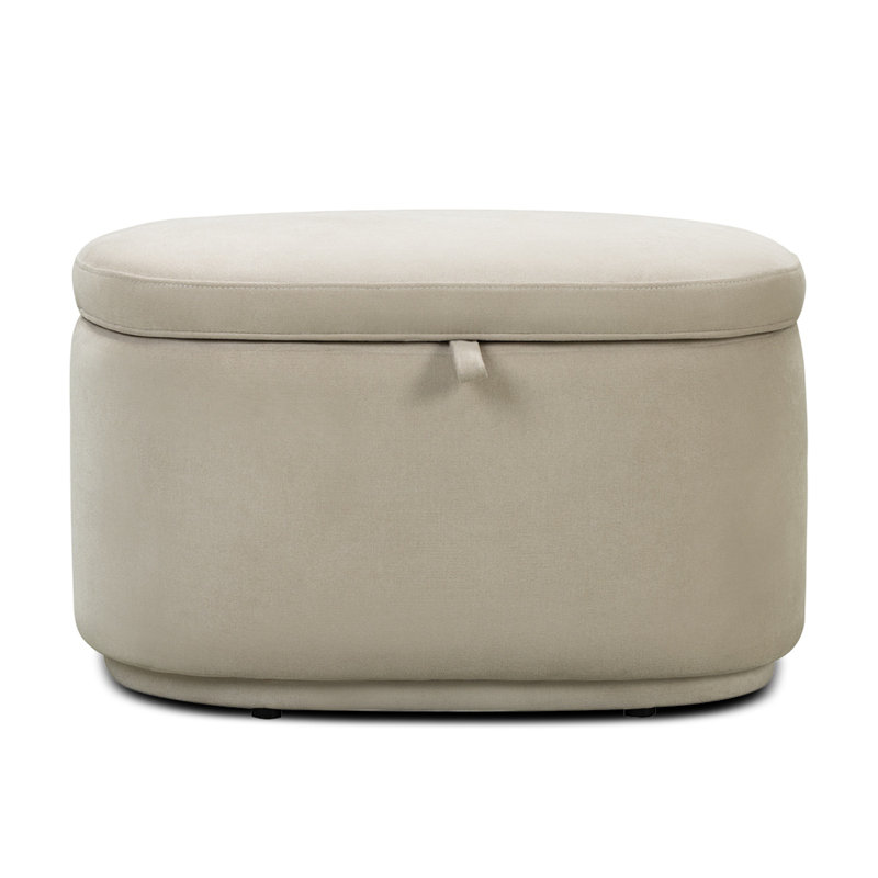 The Storage Ottoman, Ivory Cotton Blend