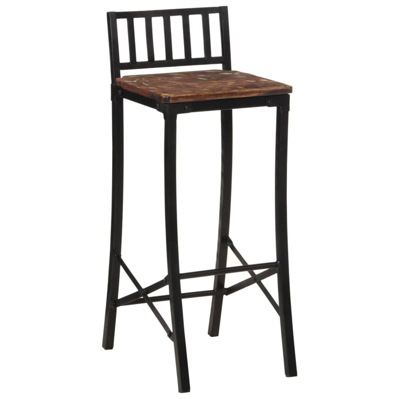 Anouska Counter Stool with Metal Frame, Walnut, 4
