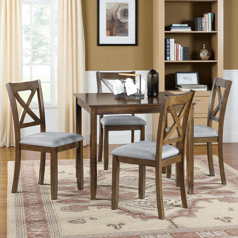 4 - Person Dining Set, Brown/Walnut