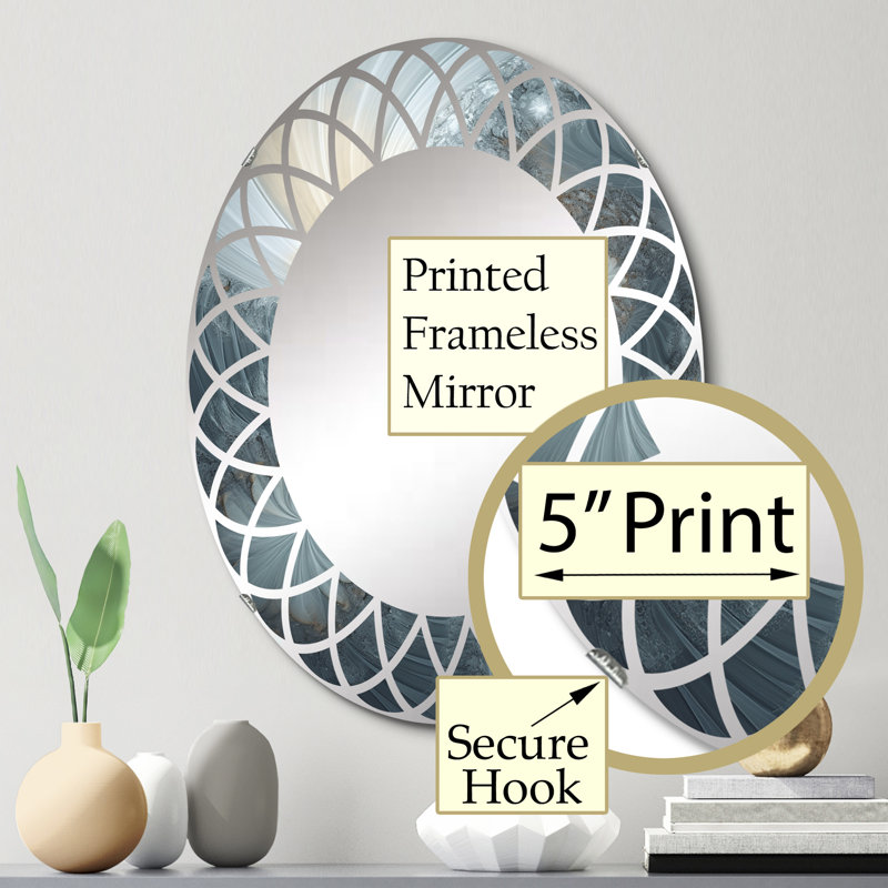 Boullanger - Miroir mural moderne ovale, 30 po x 20 po