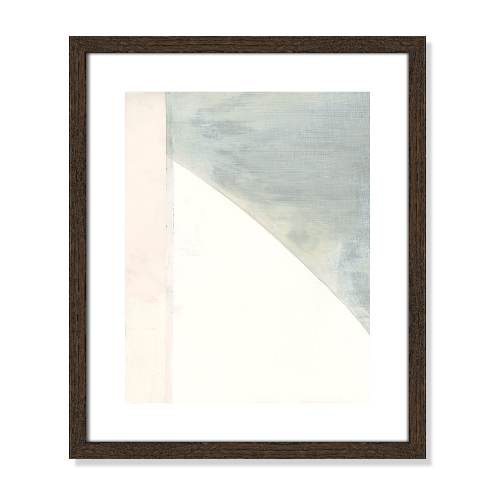 In Neutral I - Painting Print, 19" H x 16" W x 0.75" D, Walnut Wood Framed Paper