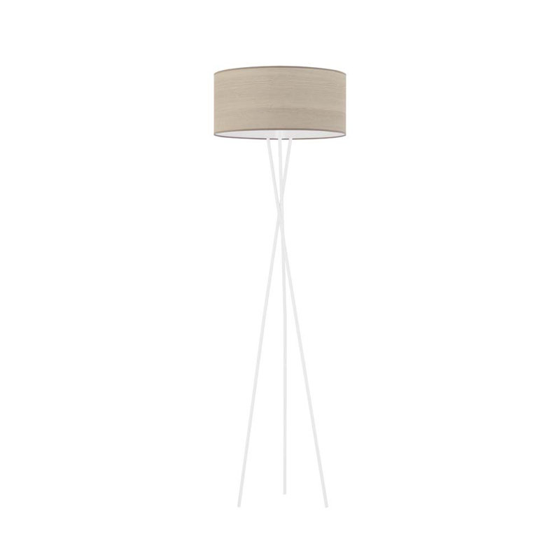 Charlton 160cm Tripod Floor Lamp, White, Beige