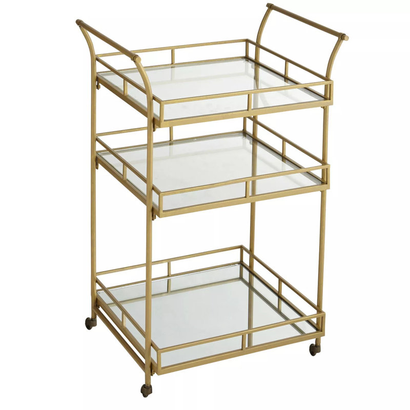Ceciley Metal Bar Cart