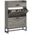 Narrow Shoe Cabinet, Industrial Storage Cabinet With 2 Flip Drawers And Top Drawer-419236222