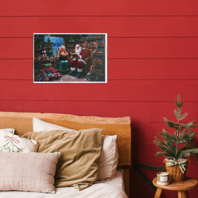 Plaque murale joyeuse M. et Mme Claus, design par Sara Culpepper