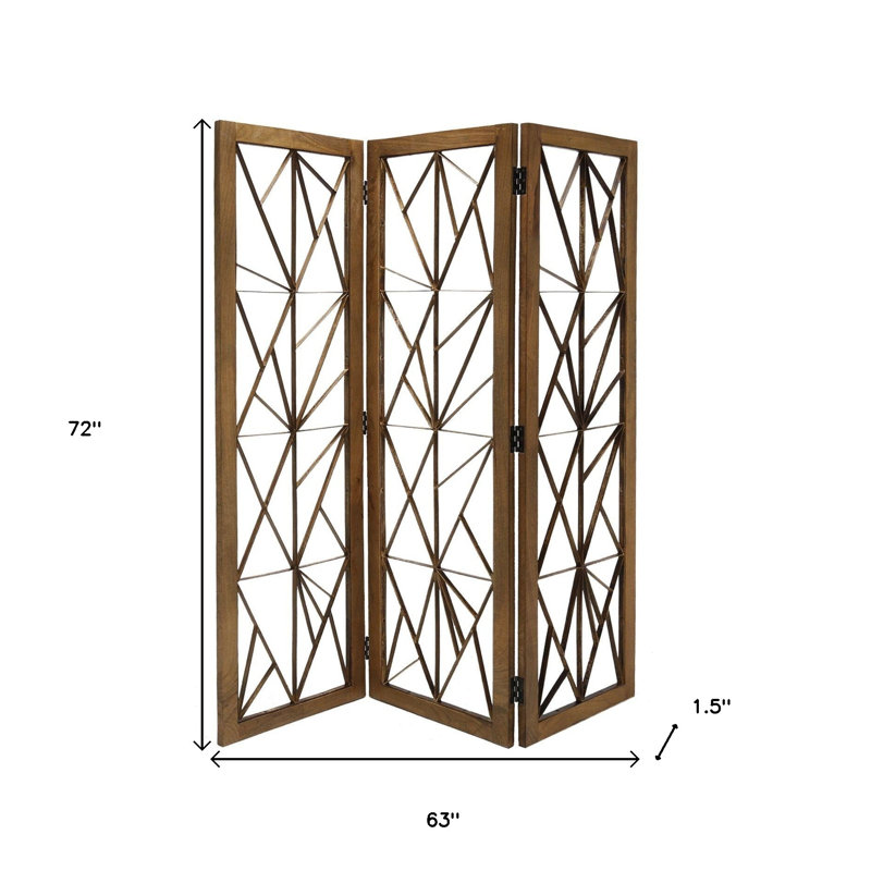 Florida 72" Brown Panel Screen Room Divider