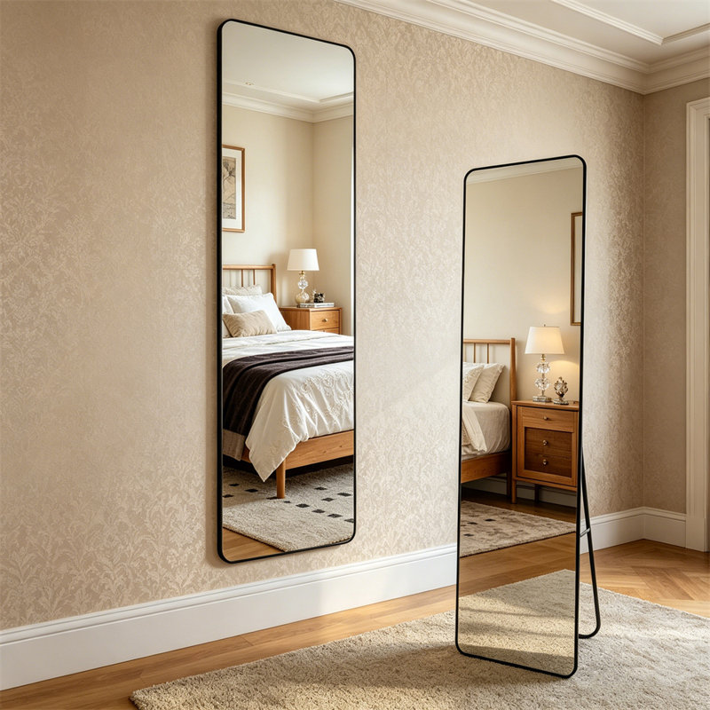 Miroir pleine grandeur sur pied suspendu ou incliné