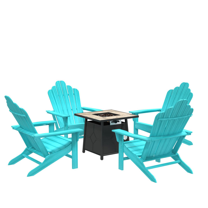 4 - Person Patio Conversation Set, Blue