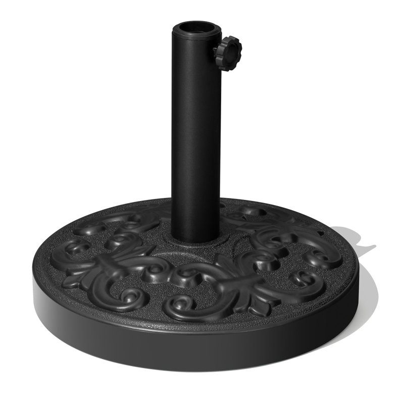 45 lb Base de parasol autoportante en béton, noir