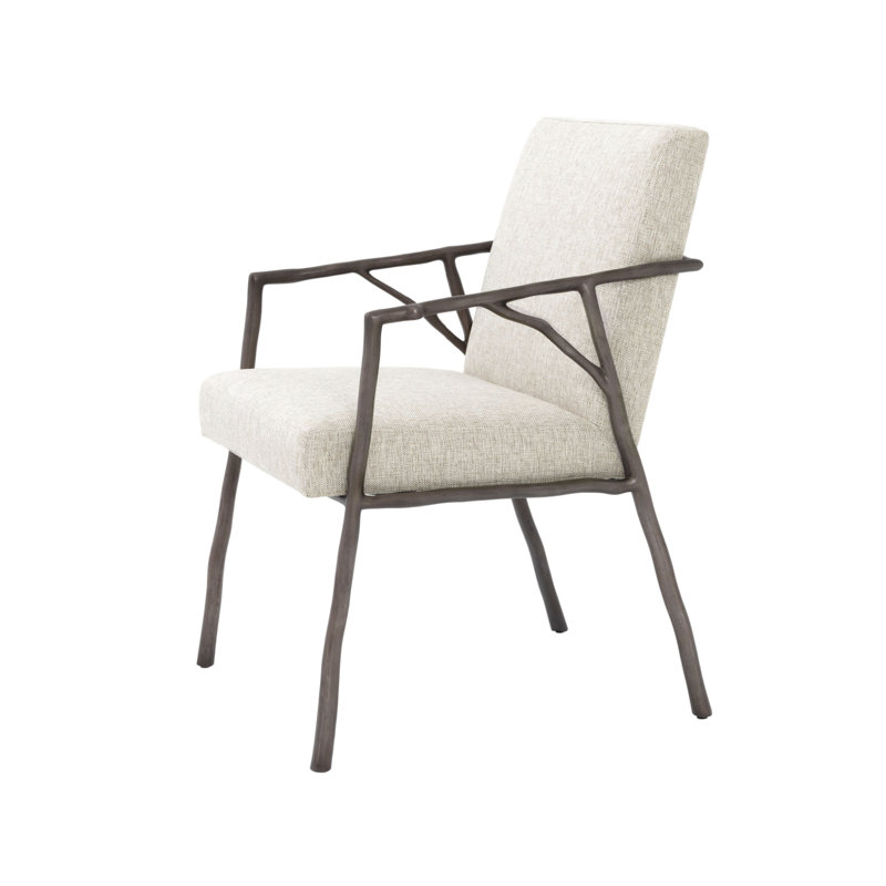 Antico Upholstered Arm Chair, Beige
