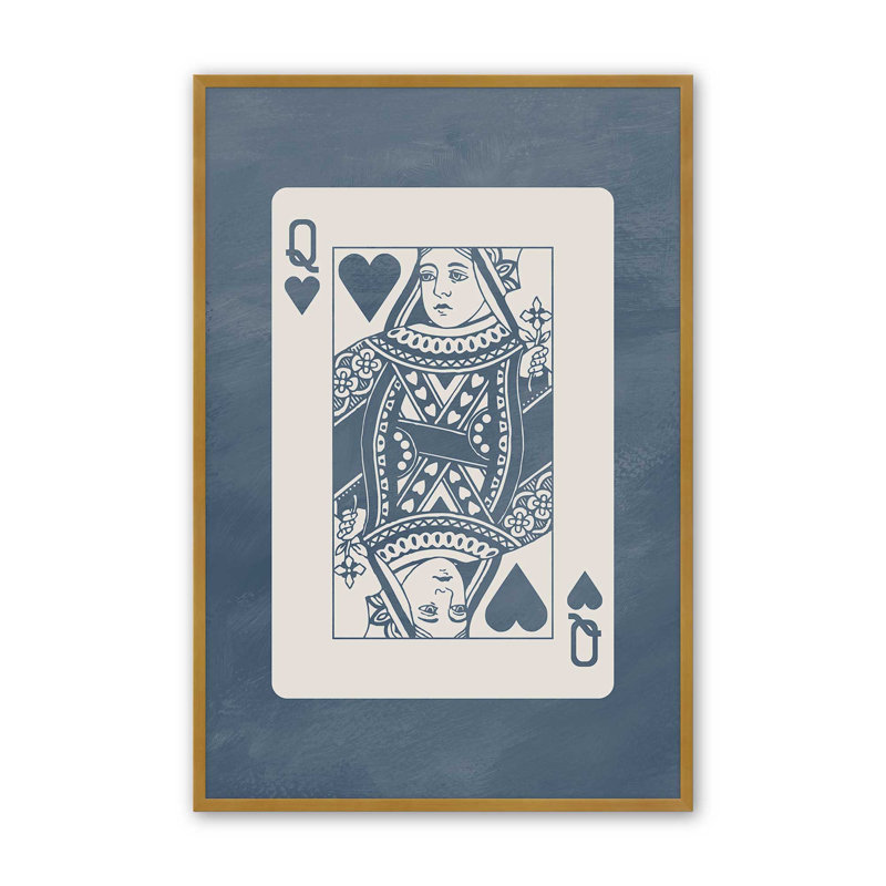 Impression de carte Denim, H 37,25 po x l 25,25 po, Or poli