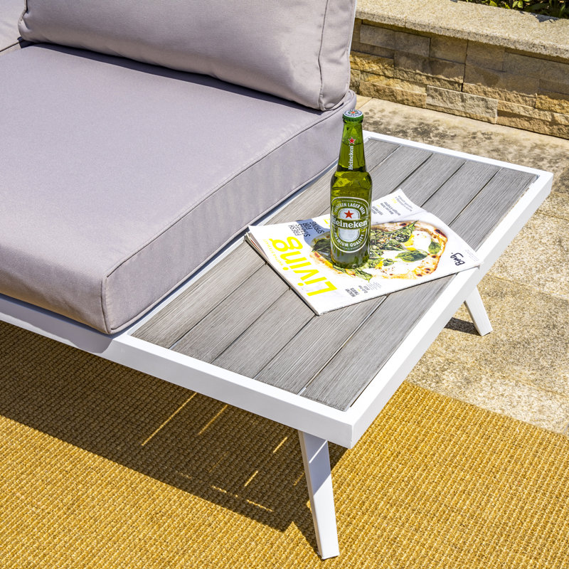 Ensemble de canapé modulaire en aluminium 6 pièces avec coussins 6 pièces
