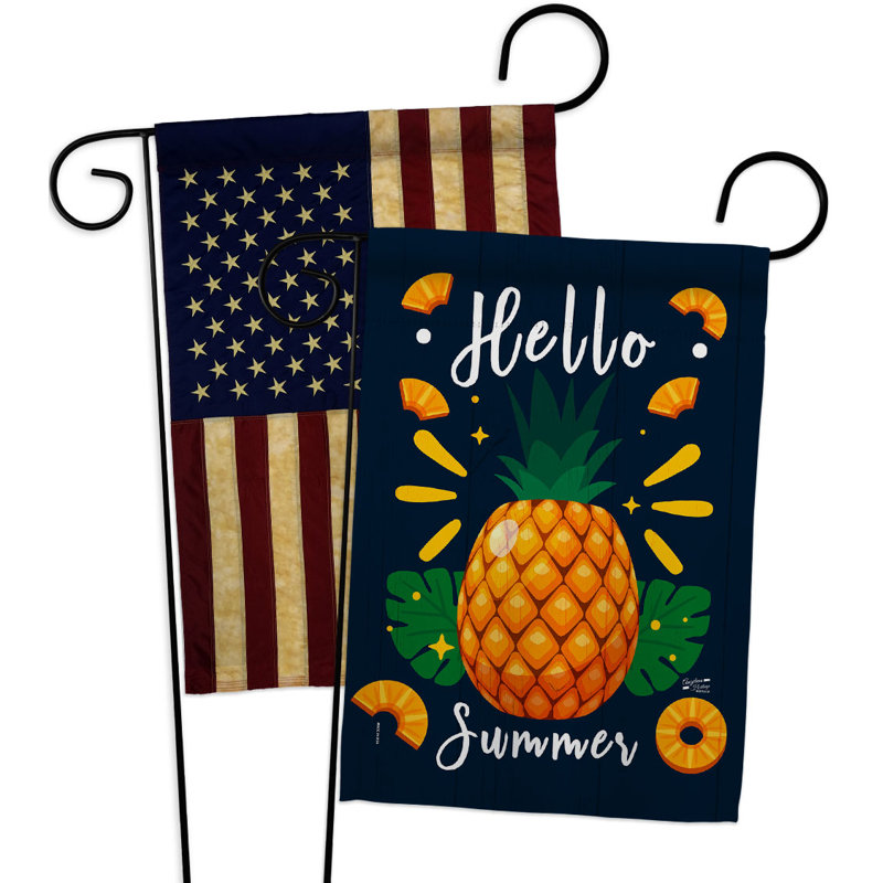 Drapeau de jardin à 2 côtés en polyester 18 x 13 po