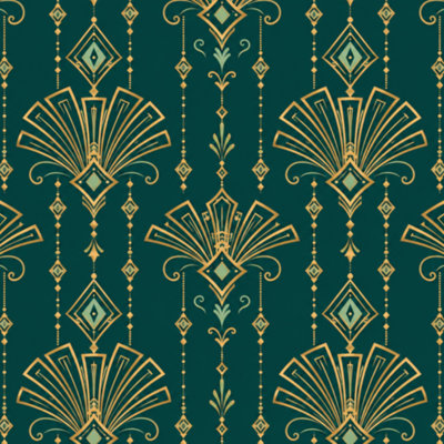 Papier peint adhésif à motifs géométriques dorés Peel and Stick