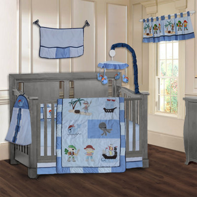 Ensemble de literie pour lit de bébé 9 pièces Skiles Pirates