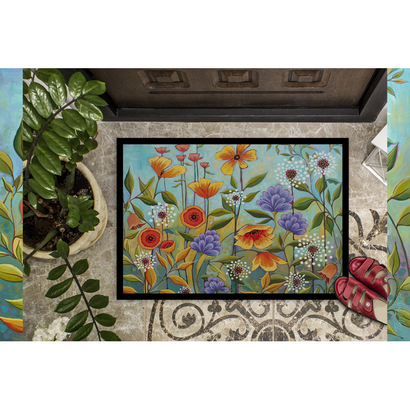 Guerrina Non-Slip Doormat, Fresh Air Flowers