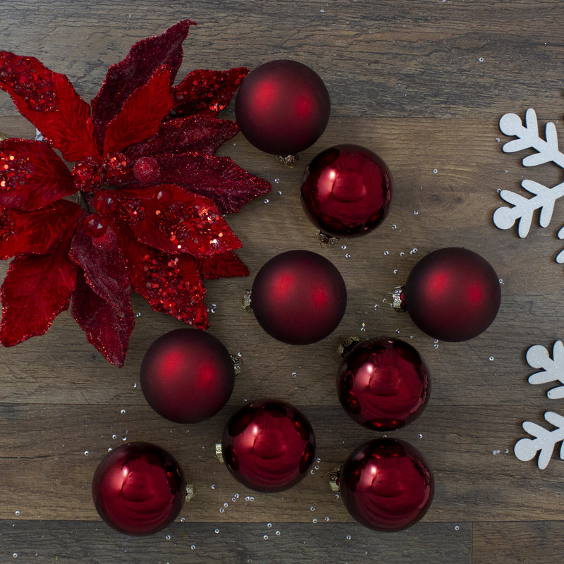 Ornement boule de Noël en verre, Bourgogne