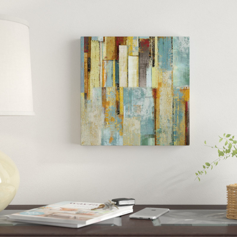 « tribeca i », reproduction sur toile, H 12 po x l 12 po x P 1,5 po, Pas de tapis, Toile tendue