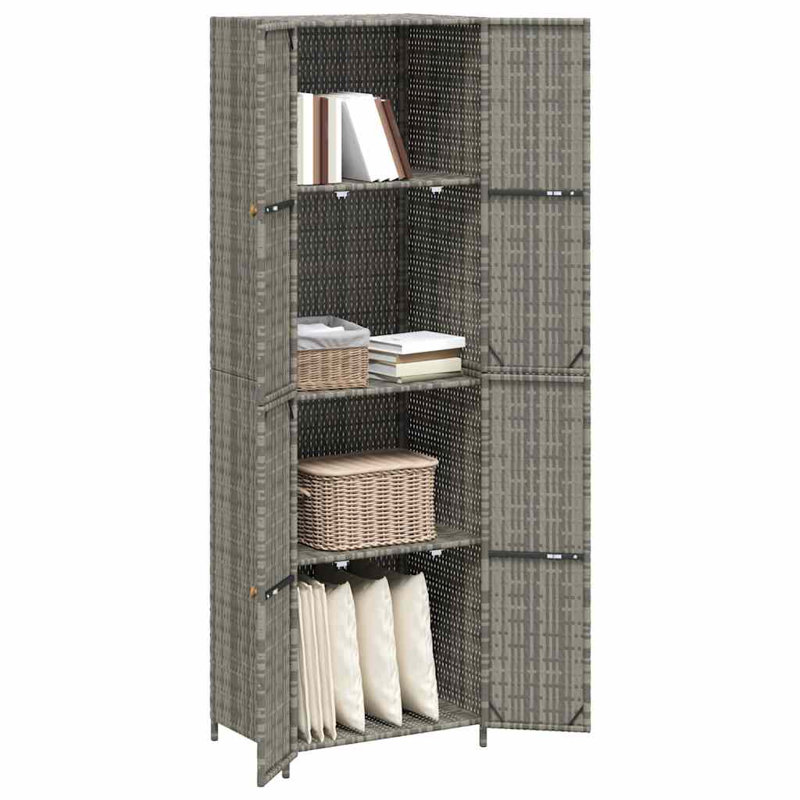 Meuble de rangement de jardin gris, Gris