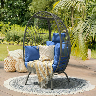 Dakota Fields Wicker Egg Chair Outdoor Indoor