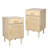 Cirsten Tall Nightstands Set Of 2, End Table, Side Table With Drawer And Shelf, Hand Made Rattan Decorated Doors, Wood Accent Table With Storage For Bedroom, 2 Pack-707457703