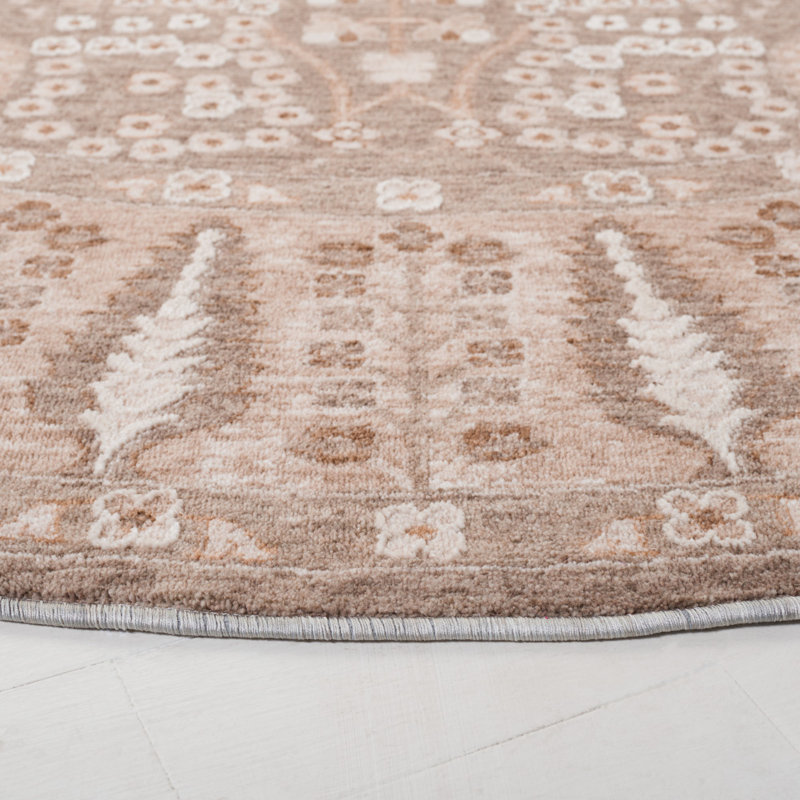 Mirri Willow Performance Oriental Rug, Round 6'3"