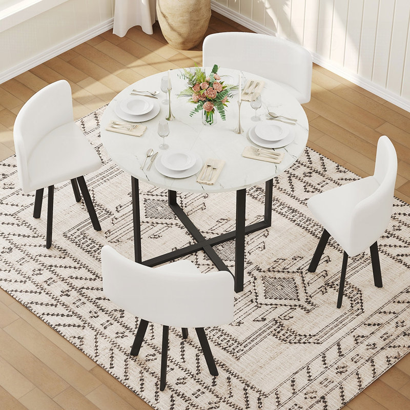 Table de salle à manger Rustic, Blanc