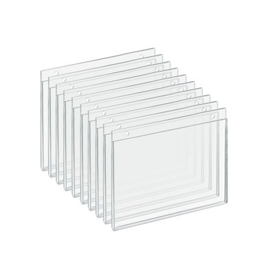 Cadre transparent en acrylique transparent 7 po de large x 5,5 po de haut - horizontal / paysage, paquet de 10