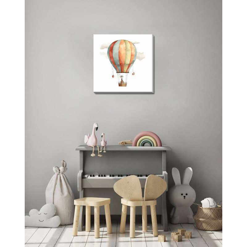 Girafe, art mural sur toile, Sans cadre, H 24 po x l 24 po