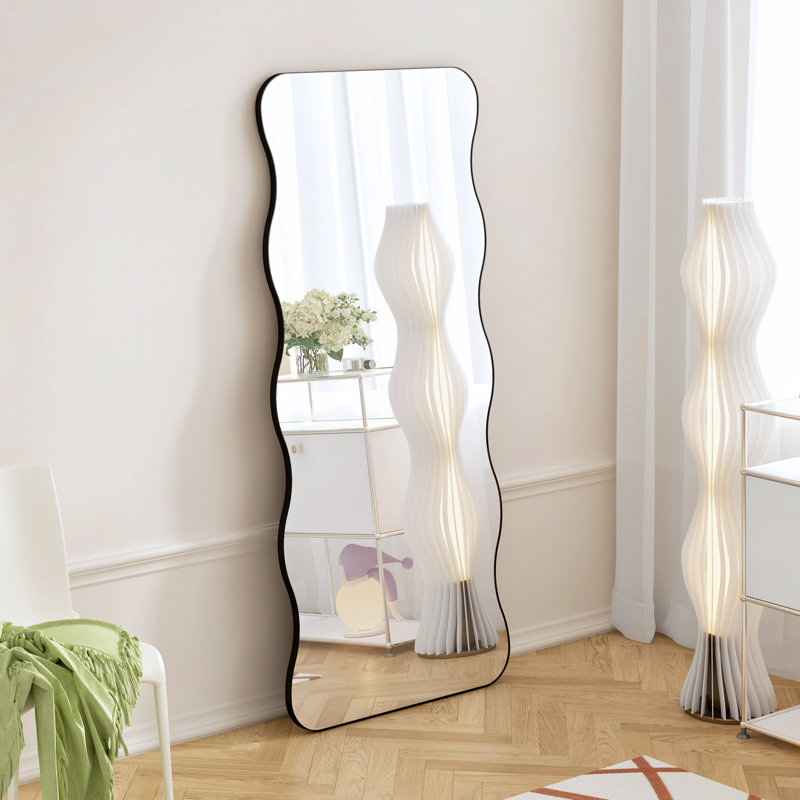 Tierone Wavy Metal Rectangle Full Length Mirror