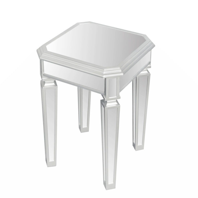 Errika Mirrored End Table