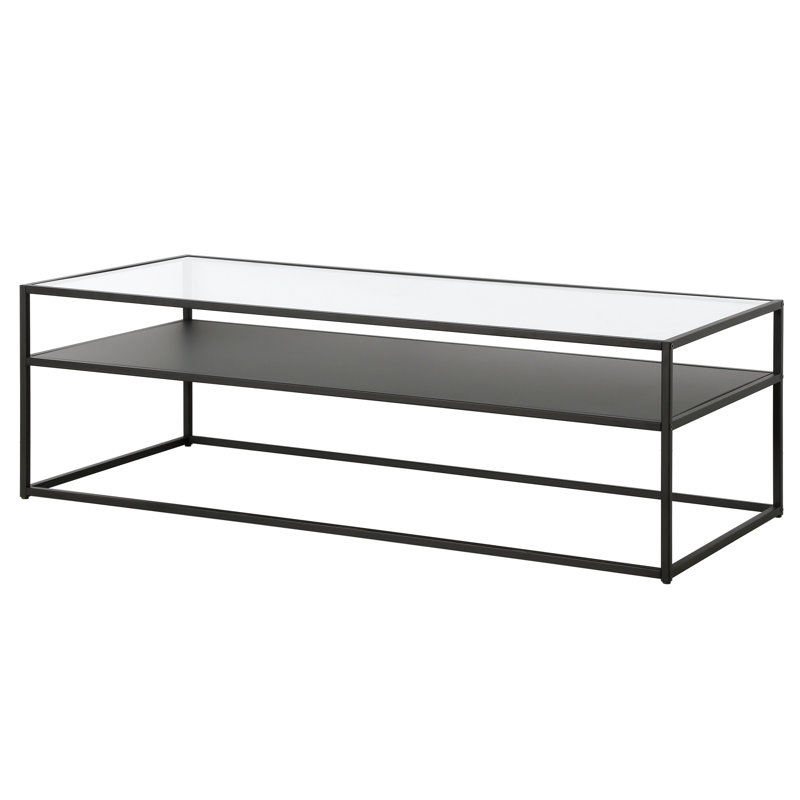 Frame Coffee Table with Storage, 17" H x 54" W x 24" D