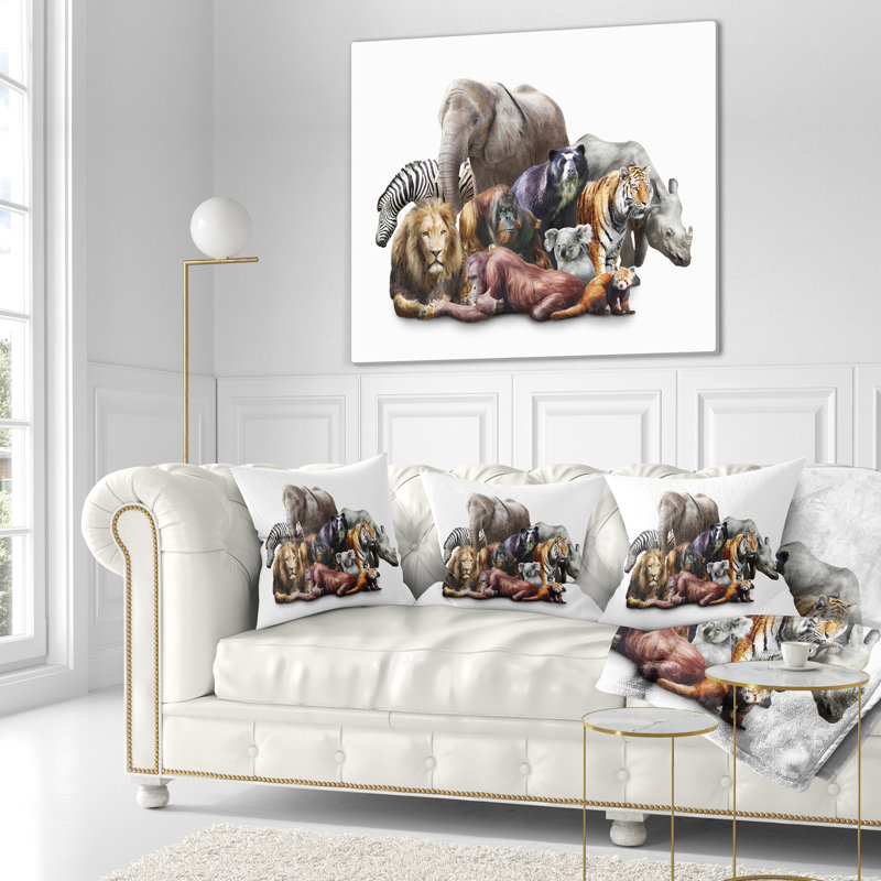  Coussin abstrait, 16 po x 16 po, Coussin décoratif