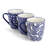 Red Barrel Studio® Mathre 6 Piece 12 Ounce Assorted Design Stoneware Mug Set in Blue and White