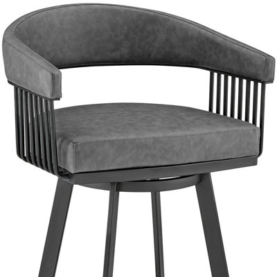 Tabouret de bar pivotant en similicuir Mod