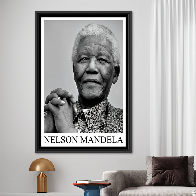 Toile 3D, décor de toile, art mural 3D, Nelson Mandela, toile de citation célèbre, toile 3D Portre, affiche de toile Nelson Mandela,