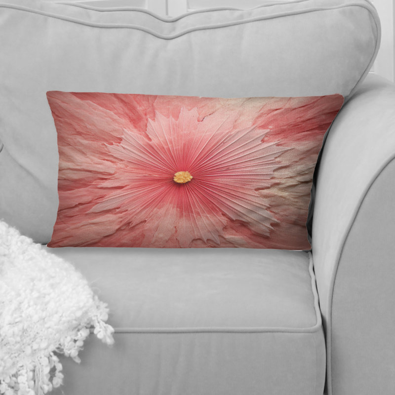 Coussin décoratif rétro imprimé rétro rose et éthéré II
