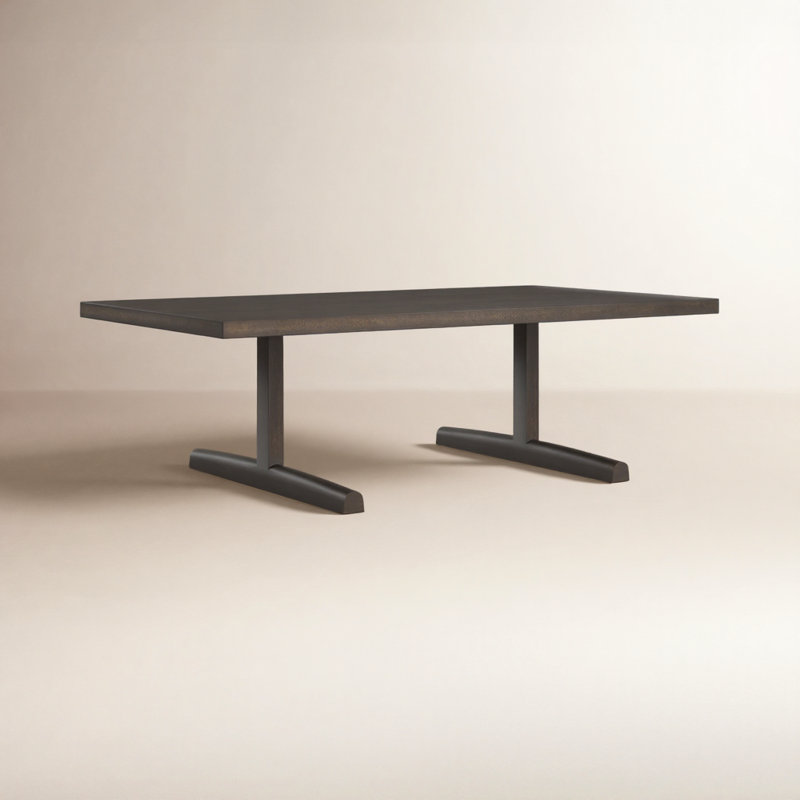 Rune Solid Wood Single Coffee Table, Dark Brown