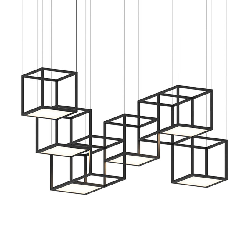 Cubix 3000K Dimmable Integrated LED Pendant, 6