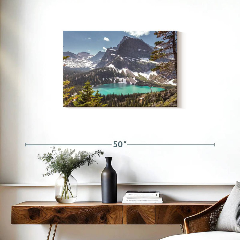 Scène de montagne Alvord Glacier Park, H 20 po x l 30 po