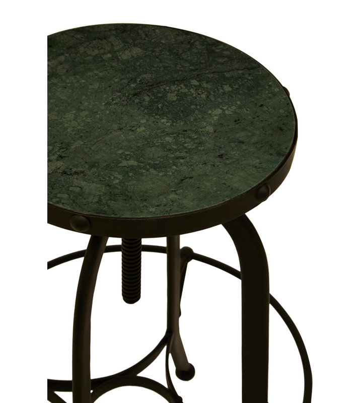 Counter Stool with Metal Frame, Green/Black