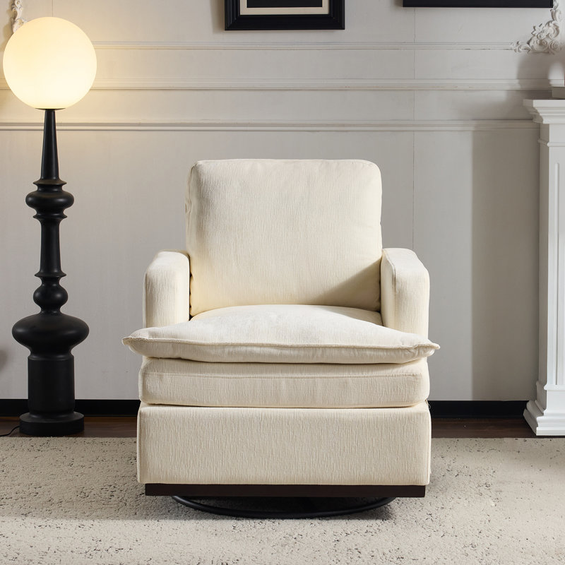 Fauteuil pivotant moderne Mid-Century, Beige