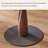 Brown Black Round Solid Wood Dining table-1403968260