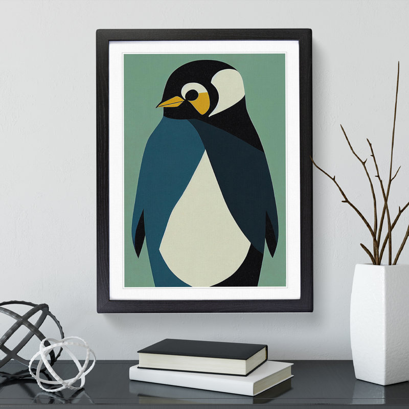 Penguin No.4 - Print, canvas/paper, White, 36cm H x 27cm W