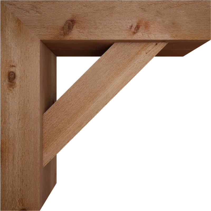 Support de bloc traditionnel avec entretoise décalée, 32 x 32, Cèdre rouge occidental de l 8 po (scié brut)