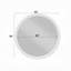 Miroir de commode Aren, cadre à bordure moulée, bois blanc, rond de 35 po