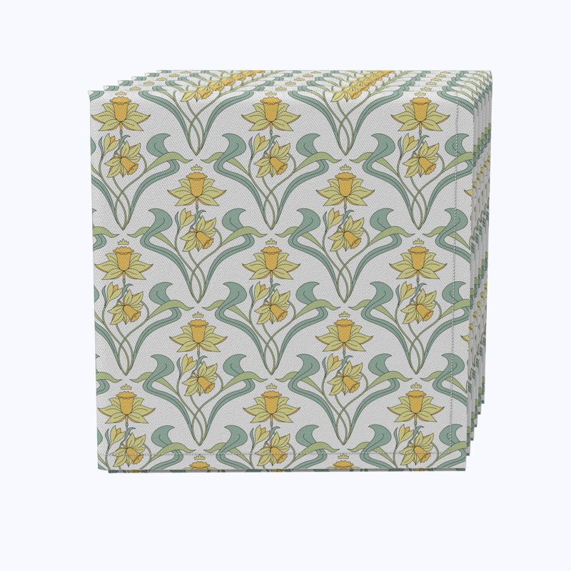 Cotton Floral Square Napkin